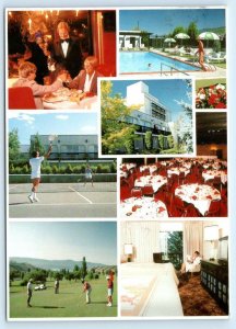 VERNON, British Columbia Canada ~ VILLAGE GREEN INN Resort Hotel 4x6 Postcard