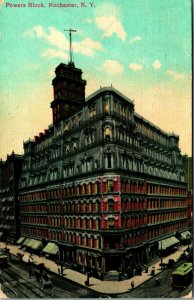 Tuck Powers Block Building Rochester New York NY 1909 DB Postcard D1