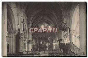 Postcard Old Church Interior Meulan