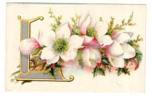 Alphabet Series with Blossoms - The Letter L