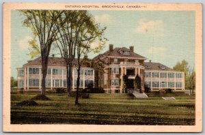 Postcard Brockville Ontario c1930s Hospital Leeds and Grenville County