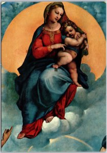 Vatican Pinacoteca - Raffaello The Madonna Of Foligno Detail Postcard