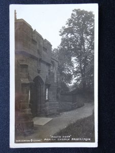 Worcestershire BROMSGROVE St John Baptist Church SOUTH DOOR c1912 RP Postcard