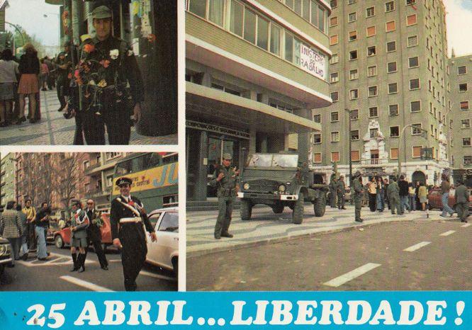 Liberdate 25th April Abril Street Parade Portugal Postcard