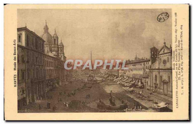 Old Postcard Nantes Musee des Beaux Arts School Italienno Canaletto Antonio d...