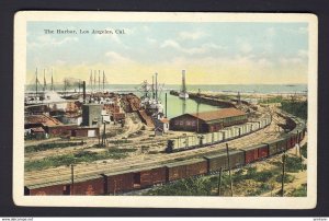 Train - The Harbor Los Angeles California USA - train boxcars ship cargo