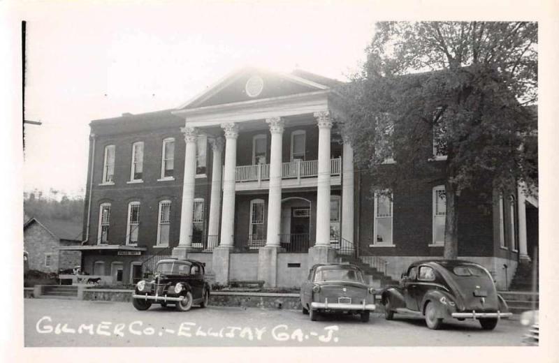 Ellijay Georgia Gilmer Court House Real Photo Antique Postcard K73555