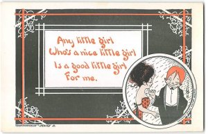 Walter Wellman Comic Any Little Girl Risque 1910 Antique Postcard