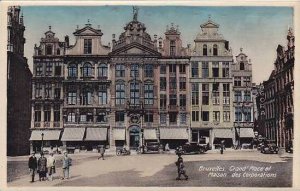 Belgium Bruxelles Grand Place et Maison des Corporations Real Photo