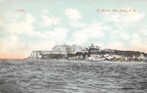 San Juan Puerto Rico birds eye view showing El Morro antique pc Z18010