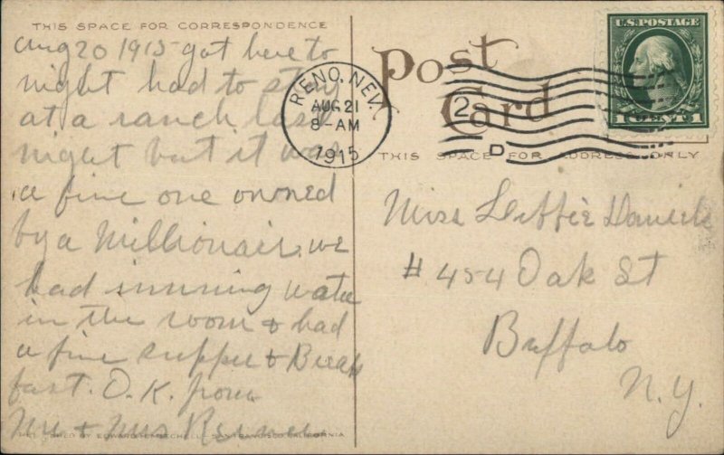 Reno NV Gazette Building Majestic Tehatre c1910 Postcard