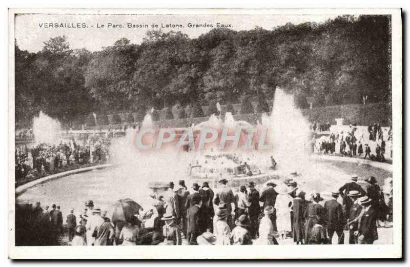 Old Postcard Versailles Parc De Latona Basin Fountains