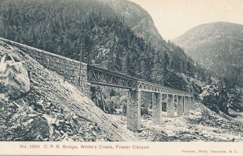 CPR Canadian Paciric Railroad Bridge - Fraser Canyon BC British Columbia Canada