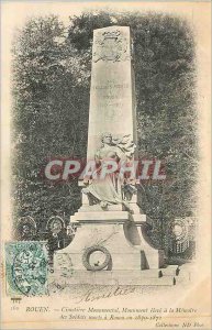 Old Postcard Rouen Cimetiere Monumental Monument Elevate has the Memory of th...