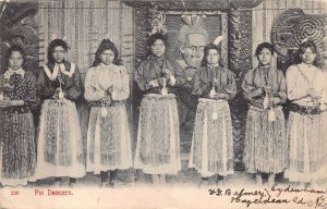 POI DANCERS NEW ZEALAND TO NEW YORK USA REDIRECTED POSTCARD EXCHANGE 1906