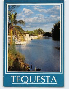 Postcard Typical Florida waterway in Tequesta, Florida