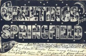 Springfield USA Large Letter Town 1906 