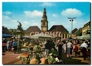 Postcard Modern Mannheim Altes Rathaus und Markt