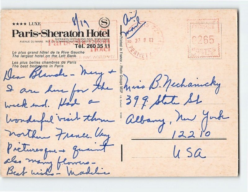 Postcard Paris-Sheraton Hotel, Paris, France