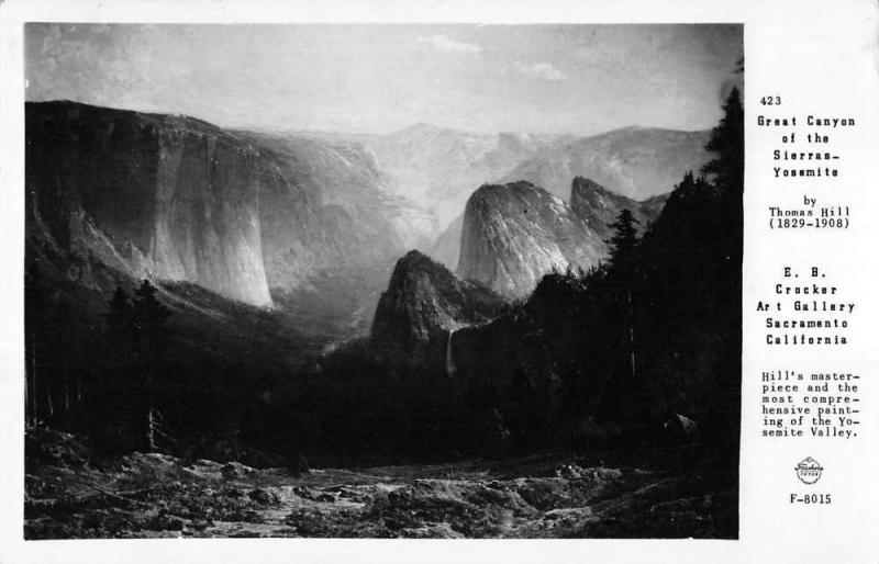 Yosemite California Great Canyon Frasher Real Photo Antique Postcard K16457