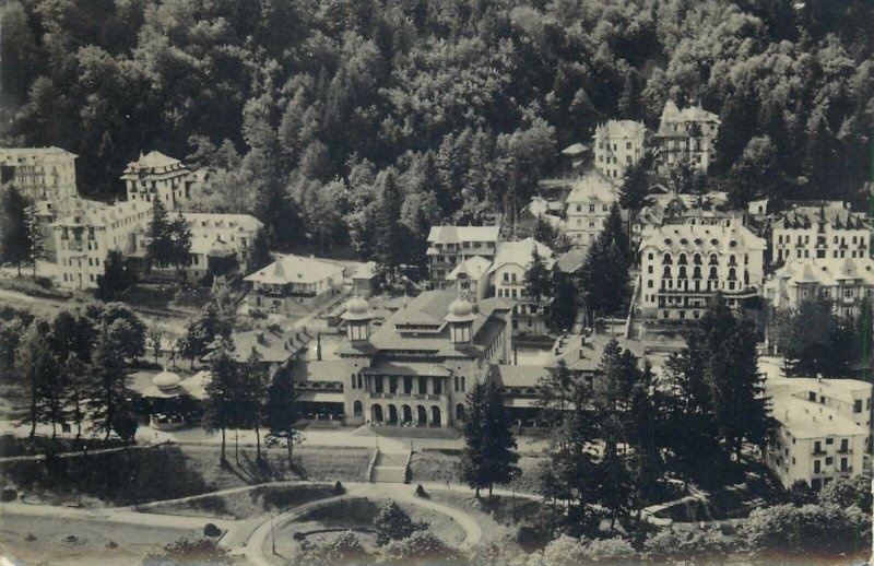 Postcard Romania Slanic Moldova general view aerial