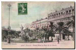 Old Postcard Toulon Grand Hotel and Place de la Liberte