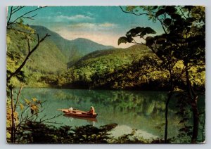 c1957 Lake Yuno at National Park in Nikko Japan 4x6 VINTAGE Postcard 0337