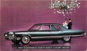 1965 Oldsmobile 98 Luxury Sedan Interior automobile advertising Postcard 22-9685