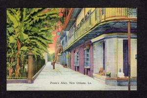 LA Pirates Alley New Orleans Louisiana Postcard Linen PC Carte Postale