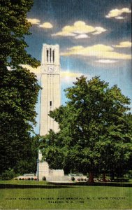 North Carolina Raleigh Clock Tower and Chimes War Memorial North Carolina Sta...