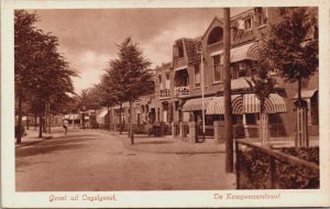 Netherlands Groet Uit Oegstgeest De Kempenaerstraat Vintage Postcard C157