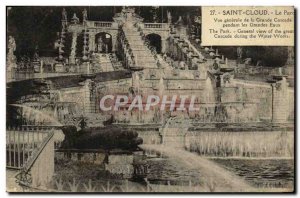 Postcard Old Saint Cloud Park General view of the waterfall over the great wa...