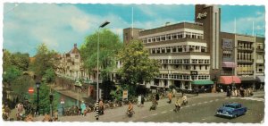 Postcard Netherlands 1965 Utrecht Cars Street Bridge