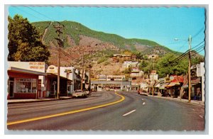 Business District Manitou Springs CO Vintage Standard View Postcard Old Cars 