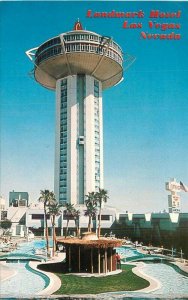 Nevada Las Vegas Landmark Hotel Resort roadside Postcard 22-4794