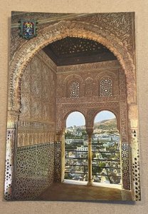 POSTCARD UNUSED - HALL OF AMBASSADEURS, ALHAMBRA, GRANADA, SPAIN