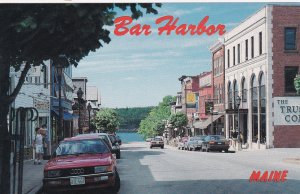 BAR HARBOR, Maine; Main Street, The Trust Company, Chocolate Emporium, 40-60s