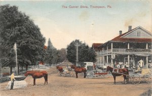 H73/ Thompson Pennsylvania Postcard c1910 A.E. Foster General Store 121