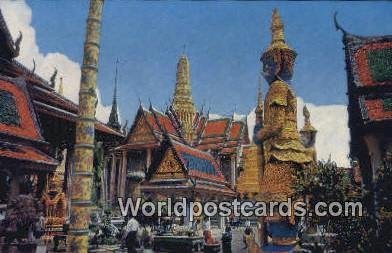 Wat Pra Keo, Emeral Buddha Temple Bangkok Thailand 1972 