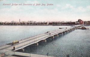 Massachusetts Boston Harvard Bridge and Panorama Of Back Bay