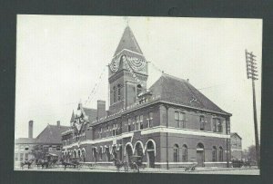 1982 Post Card Galesburg IL Railroad Depot Photo From 1900