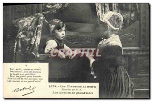 Old Postcard Folklore songs of Botrel Botrel illustrees The glasses grandmother