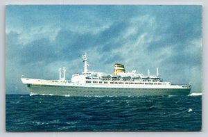 Vintage Holland-America Line SS Statendam Ocean Liner Postcard