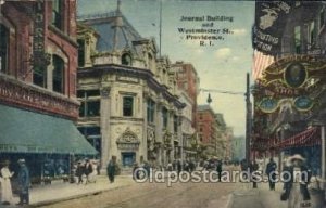 Journal building and Westminster Street,R.I. Main Steet 1912 some corner wear...