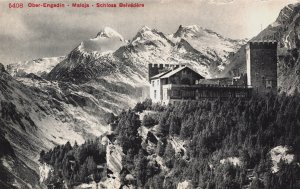 Switserland Oberengadin Maloja Schloss Belvédère Vintage Postcard C238