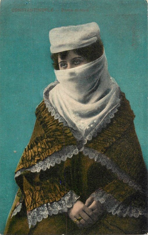 Lot of 9 postcards Turkey Constantinople Turkish folk types ethnography costumes