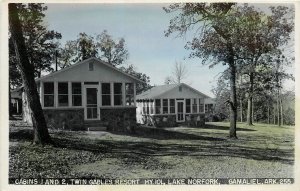 Gamaliel Arkansas Cabins 1 &2 Twin Gables Resort Lake Norfolk Postcard 24-8131