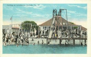 Bathing Scene Lynnhaven Norfolk Virginia 1920s Postcard 7125