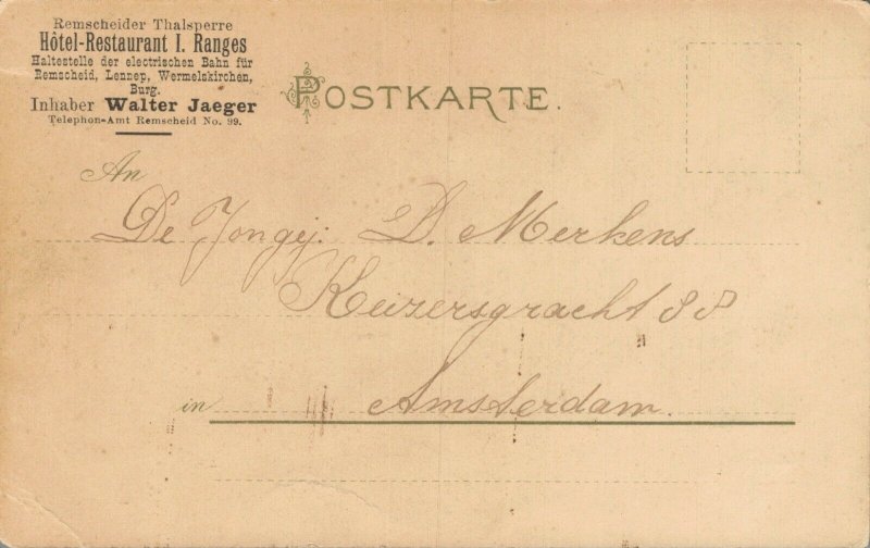 Germany Gruss von der Thalsperre bei Remscheid 06.90