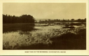 RPPC Marshes Harrington Maine Real Photo Postcard Flanders Bay Brunch Red Cross